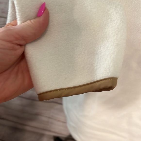 J Crew Factory Quilted Button Neck Sherpa Tunic Top Size Small Faux Fur - Picture 7 of 13